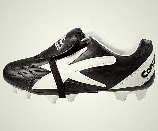 Concord Soccer Cleats Style S160XB Color Black/White Genuine Leather