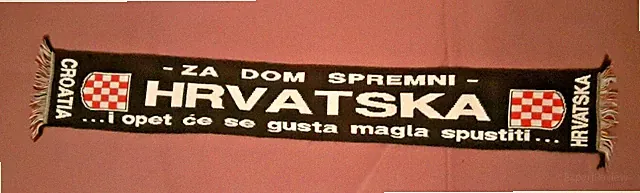CROATIA football fan scarf...beautiful and croatians...very very rare!!!