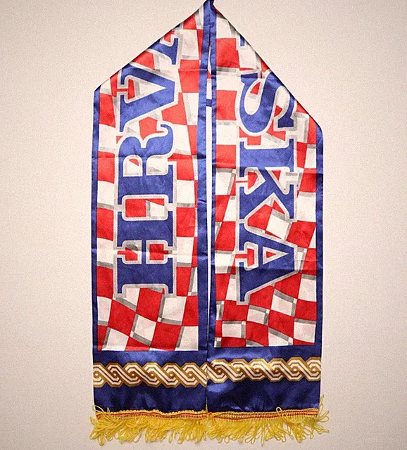CROATIA HRVATSKA VINTAGE FAN SUPPORTER FOOTBALL SOCCER LIGHT SCARF SCHAL BUFANDA