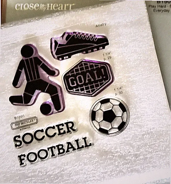 CTMH B1501 PLAY HARD-SOCCER ~ BALL, Cleats, PLlayer, FOOTBALL, Goal