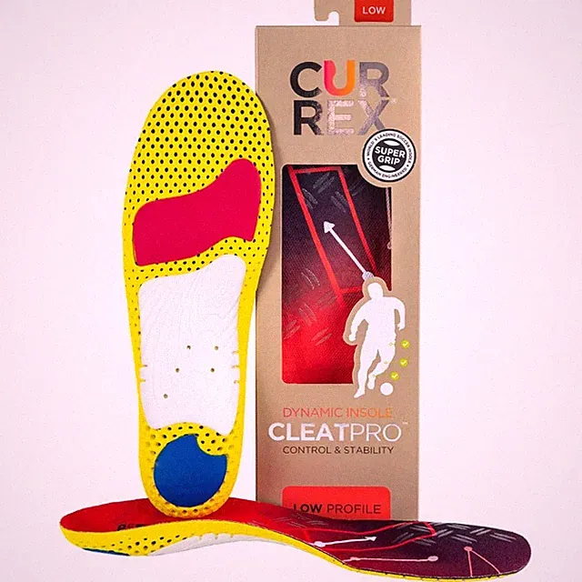CURREX CLEATPRO Arch Support Insoles for Cleats, Shock Absorbing, Low Arch M