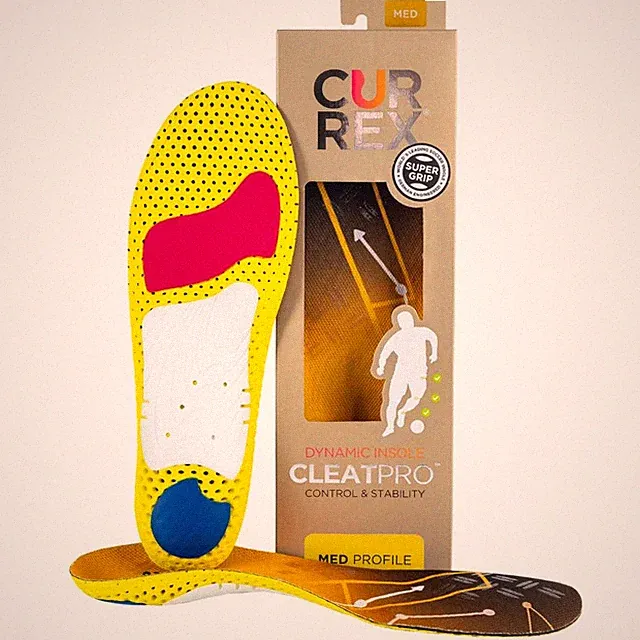 CURREX CLEATPRO Arch Support Insoles for Cleats, Shock Absorbing, XS