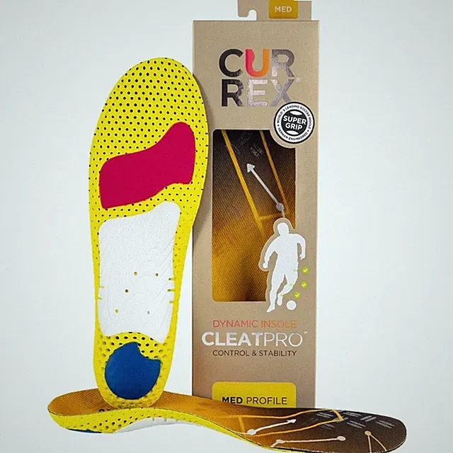 CURREX CleatPro Arch Support Insoles for Cleats, Soccer & Football M