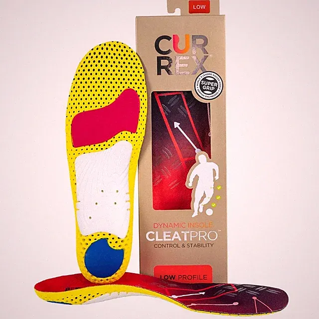 CURREX CLEATPRO Low Arch Soccer Cleat Insoles, Shock Absorbing, XS