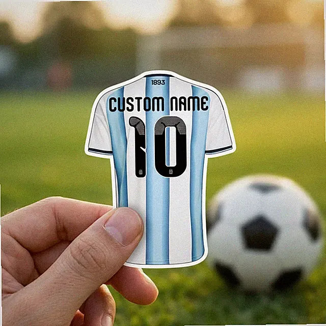 Custom Name Argentina Soccer Jersey Sticker World Cup 2026 Vinyl Decal Personali