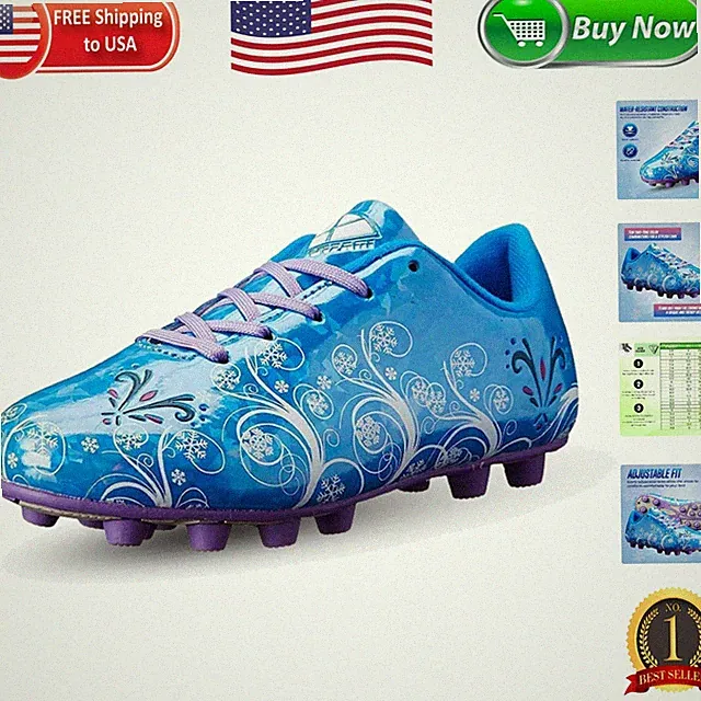 Cute & Functional Soccer Cleats for Girls Size 13.5 - Frost by Trusted Brand