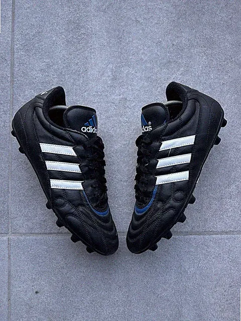 DDP Vintage 1990s 90s Adidas Cleats Mens Football Boots Soccer Leather sz US-10