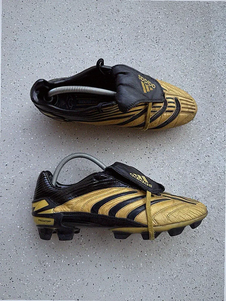 DDP Vintage Adidas Predator 2006 Mens Cleats Soccer Football Boots Gold US-10