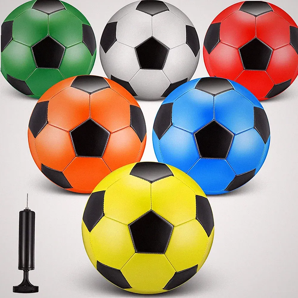 Deekin 6 Pcs Soccer Ball Bulk with Pump Size 5/4/3 Soccer Ball for Indoor