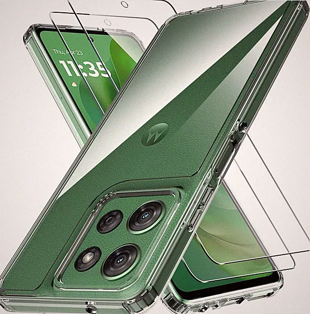 Designed for Moto G Power 2025 Case: Anti Yellowing Clear Phone Cover with 2 Pac