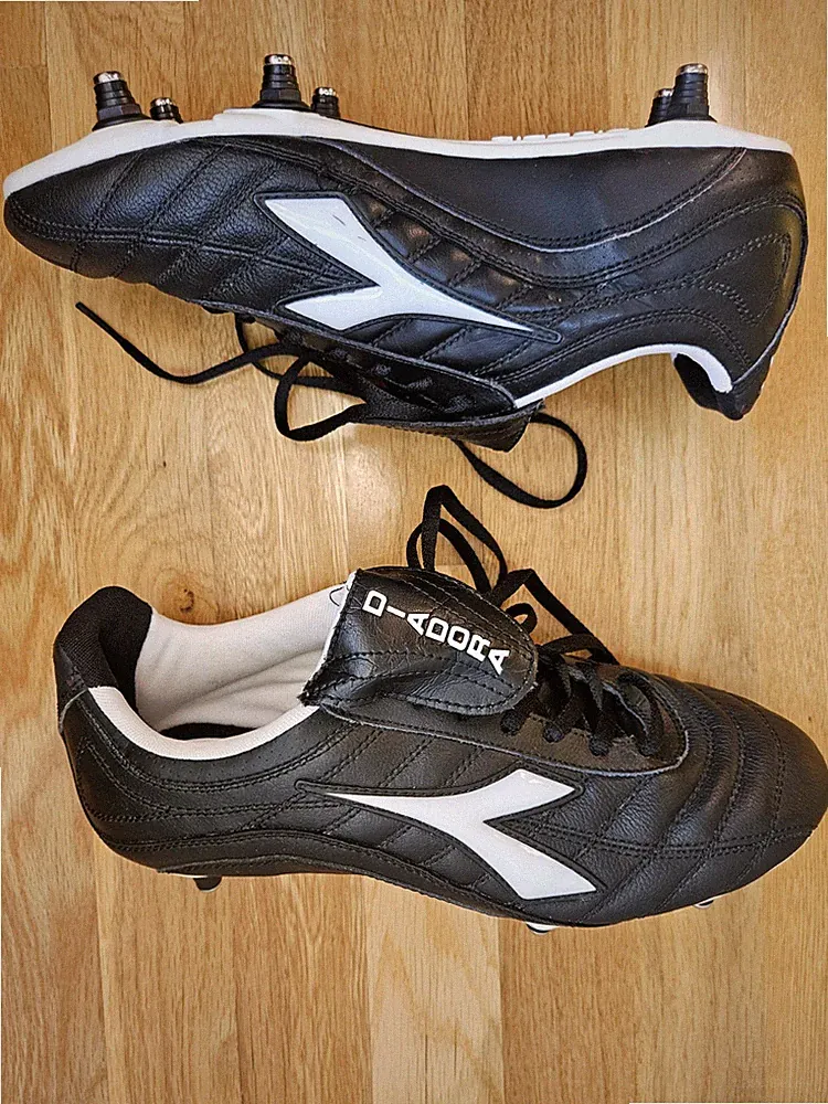 Diadora Brasil Classico FG Soccer Cleats Men's 8 Black Leather