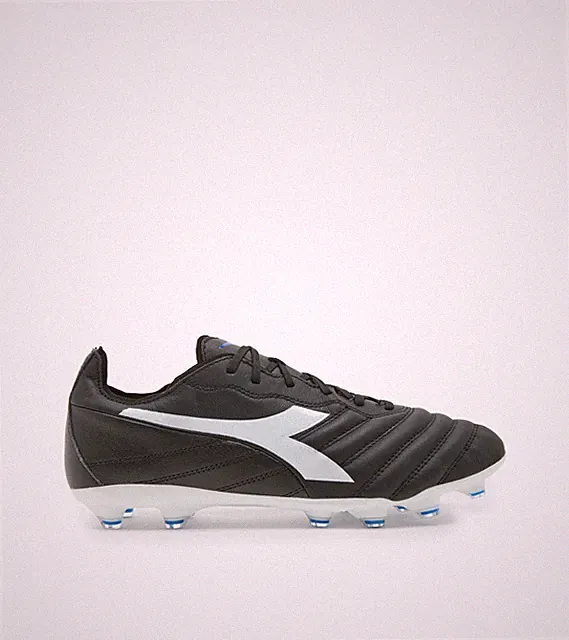 Diadora Brasil Elite 2 LT LP12 Leather Soccer Cleats Black White