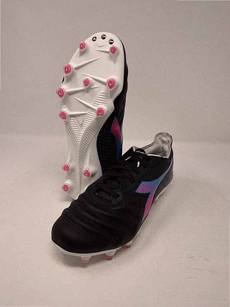 Diadora Brasil Elite GR LT LP12 Black Pink Soccer Cleats D0730 Women's Sizes