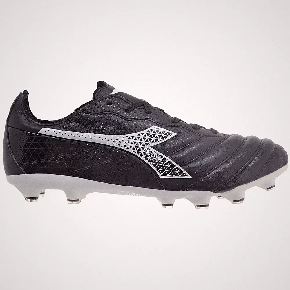 Diadora Brasil Elite GR LT LP12 Mens Leather Soccer Cleats, Black, Pick Size
