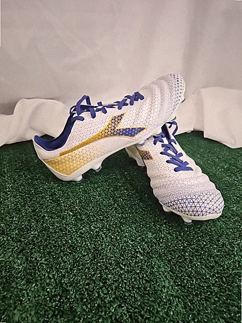 Diadora Brasil Elite Gr Lt Lp12 Soccer Cleats Mens Gold, White size 9.5