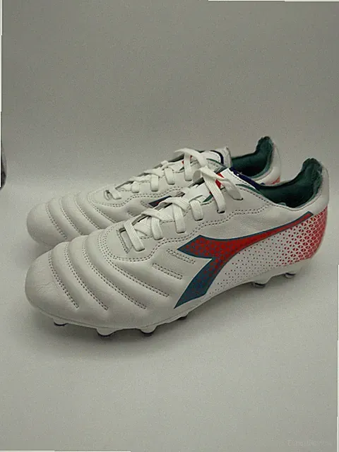 Diadora Brasil Elite GR LT W LP12 Size 8 Womens White Blue Red Soccer Cleats