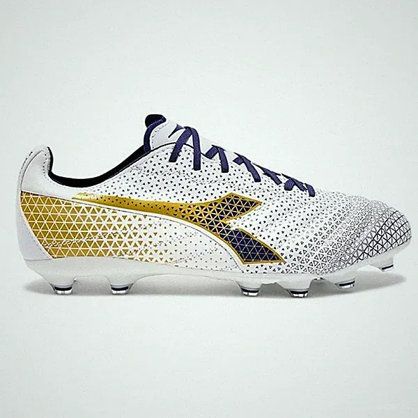 Diadora Brasil Elite GR Soccer Cleats Men's US 7 101.179599-0953 White Blue Gold