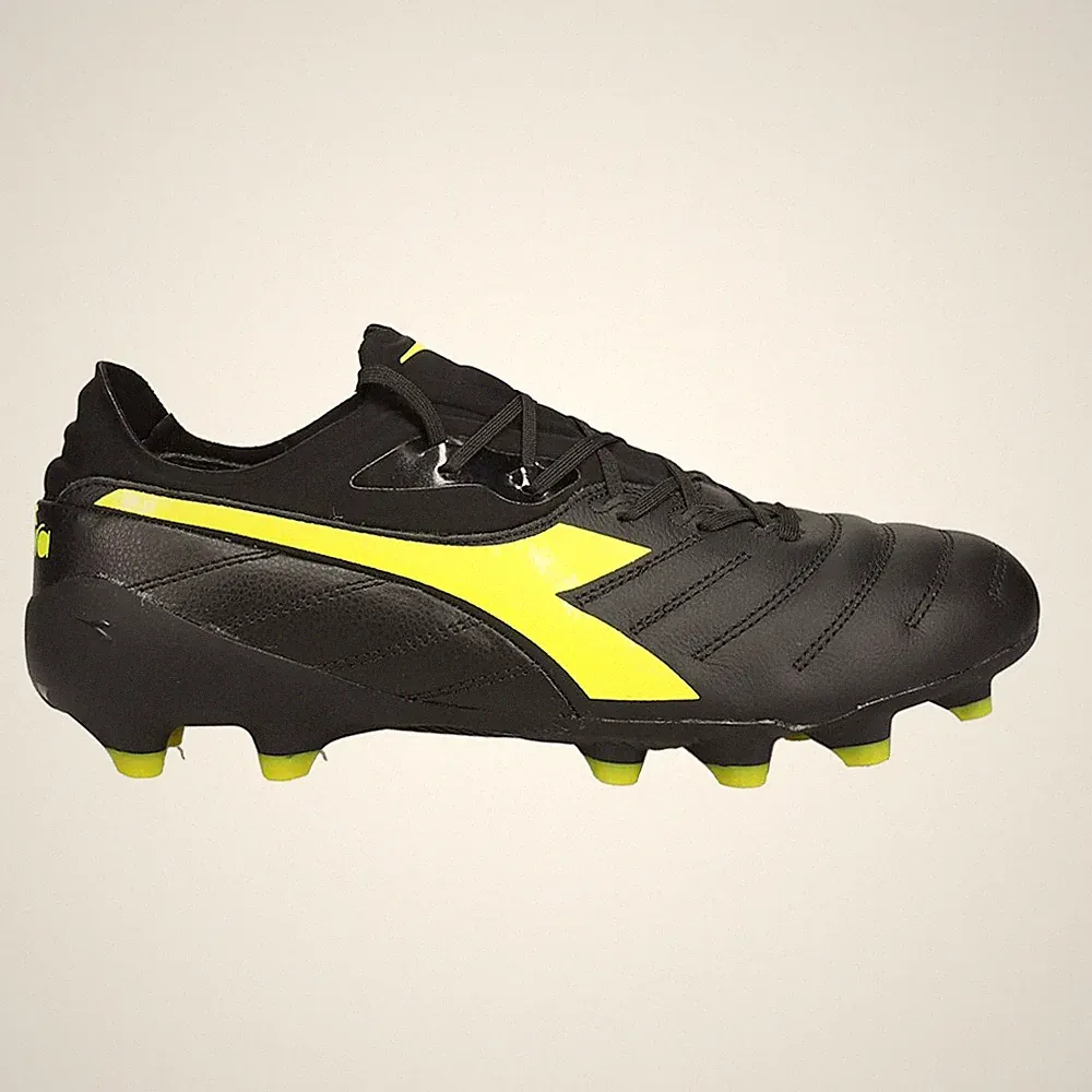 diadora Brasil Elite Tech Lpx Firm Ground Soccer Cleats Mens Black Sneakers Athl