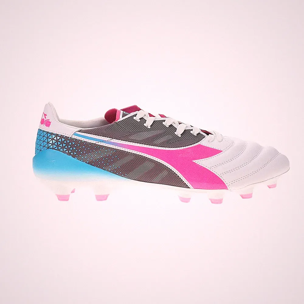 diadora Brasil Elite Veloce Gr Ita Lpx Soccer Cleats Mens Blue, Pink, White Snea