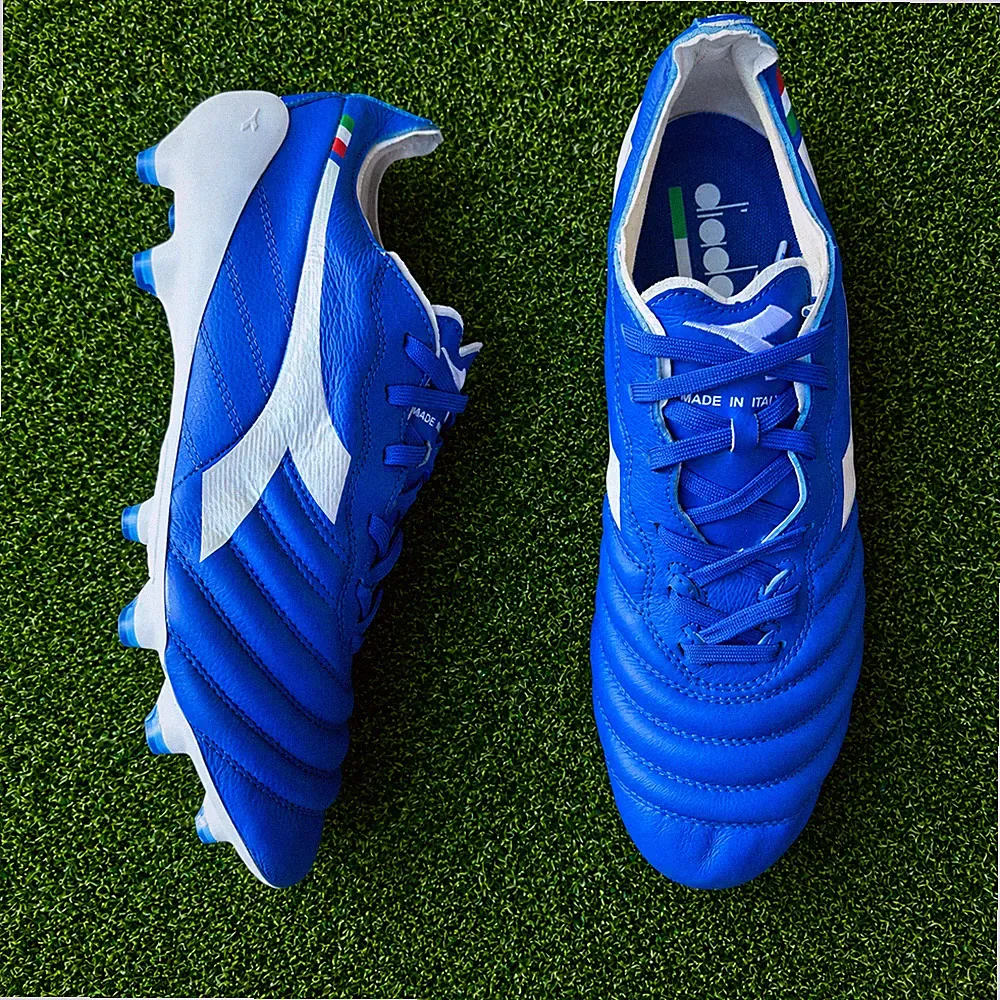 Diadora Brasil Elite2 Tech ITA LPX Soccer Cleats Size 10 Blue White