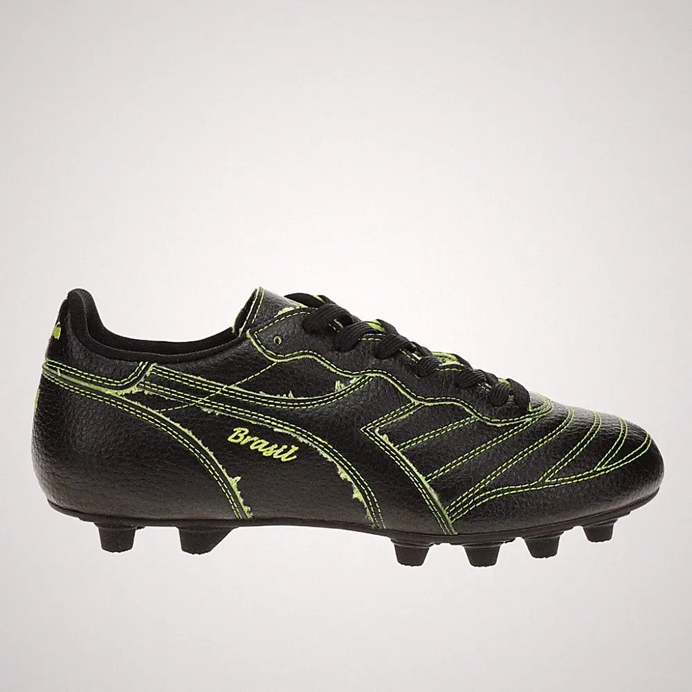 diadora Brasil Next40 Ita Mdpu Firm Ground Soccer Cleats Mens Black Sneakers Ath