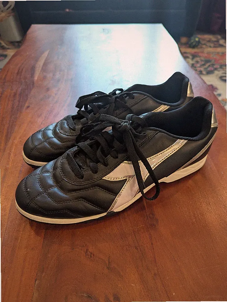 DIADORA CAPITANO LT TF Turf Soccer Shoes Cleats Size 11 Black/Silver