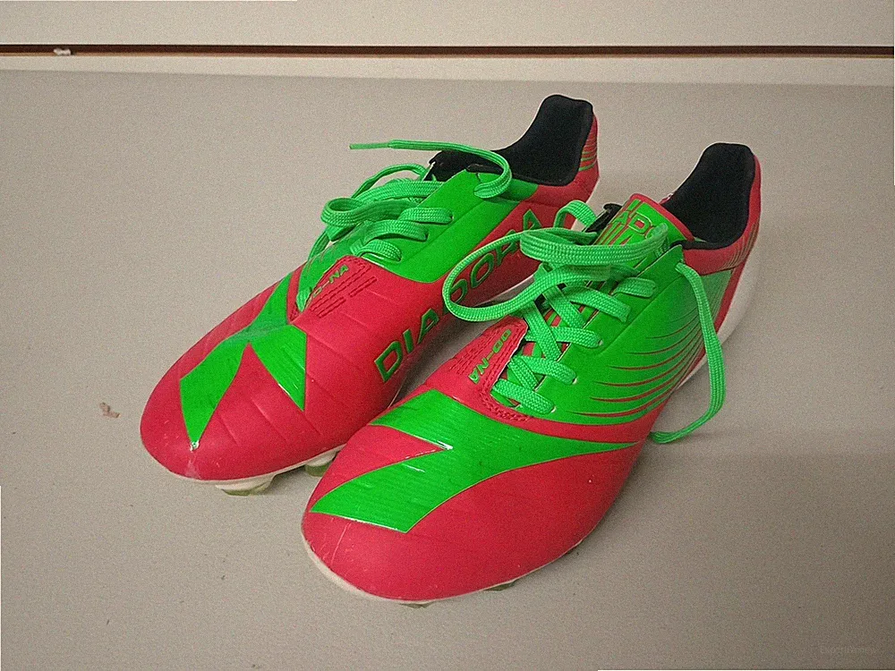 Diadora DD-NA GLX14 FG Green Red Soccer Cleats Mens Size 8 M Sneakers Athletic