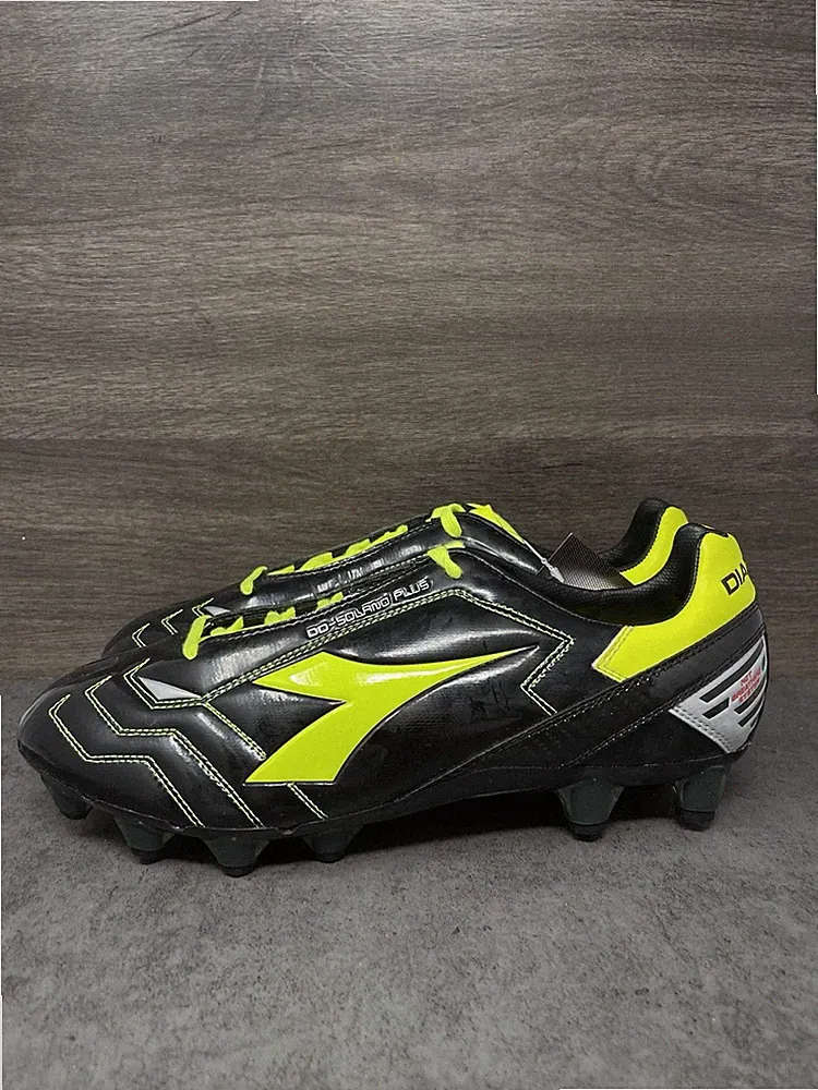 Diadora DD Solano Plus Soccer Cleats Mens Size 11.5 Black Green 71268A
