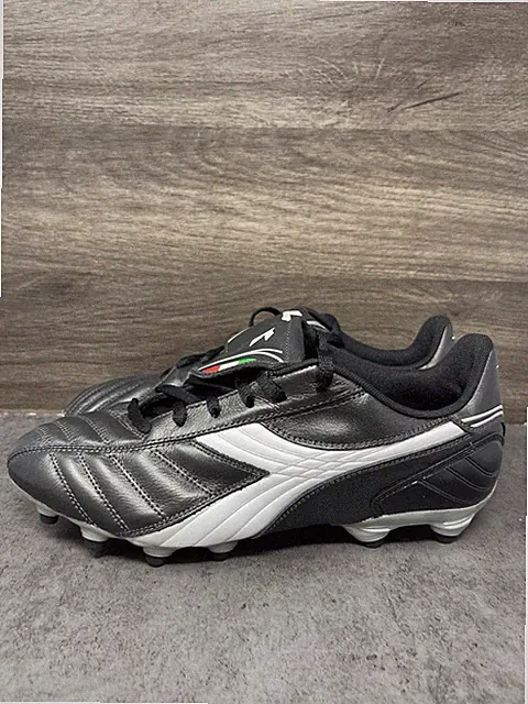 Diadora Forza MD Firm Ground Soccer Cleats Womens Size 9.5 (Mens 8) Black Silver