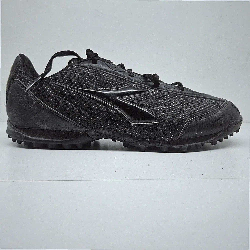 Diadora Italia AIA Men's US 9.5 Black Turf Soccer Shoes Cleats Football