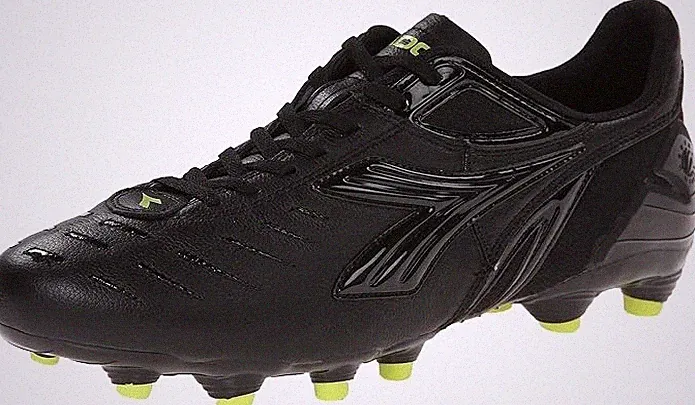 Diadora Maracana Leather Men's Size 6.5 US 6 UK 39 EUR Black Soccer Cleats NEW
