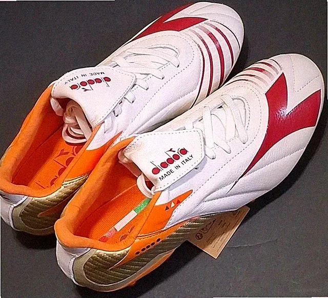 ​Diadora Maximus Elite ITA T SLX Soccer Cleats White Chili Pepper Leather Boots