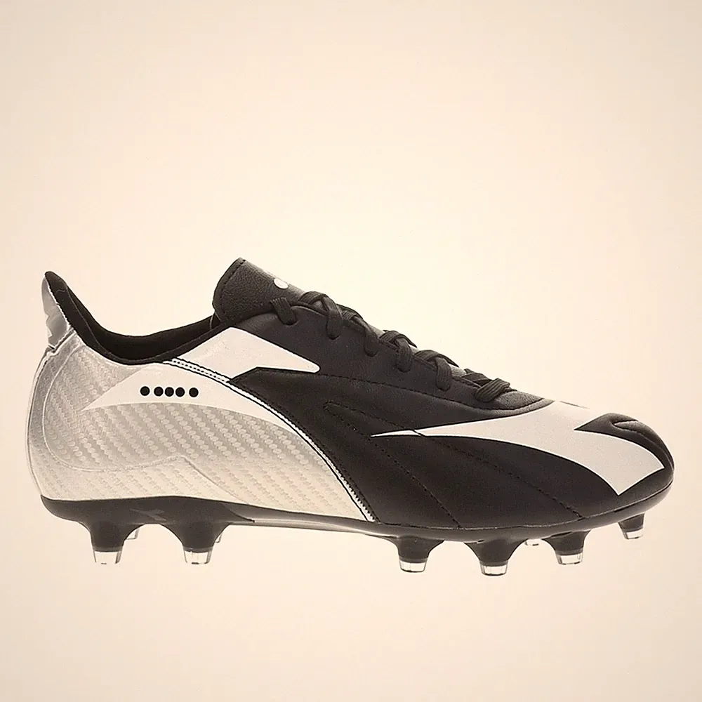 diadora Maximus Elite Lt Slp12 Soccer Cleats Mens Black, Silver Sneakers Athleti