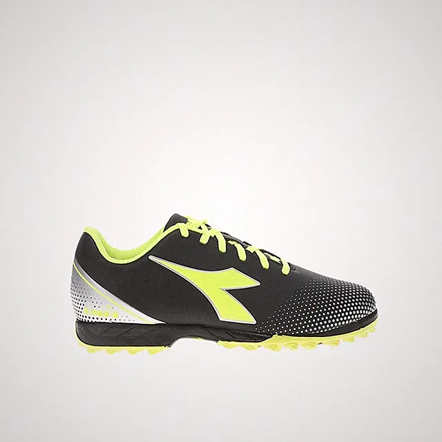 diadora Pichichi 7 Turf Soccer Cleats Youth Boys Black, Yellow Sneakers Athletic