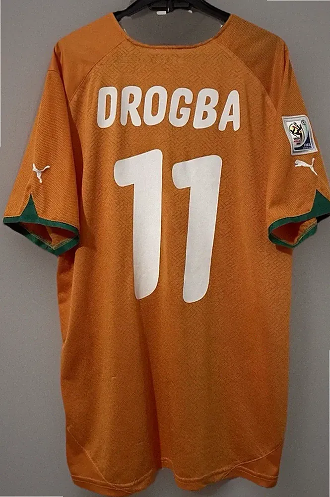 Didier Drogba Ivory Coast 2010 Home Jersey Côte d’Ivoire World Cup LARGE
