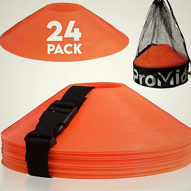 Disc Soccer Cones - 200, 100, 50 Small Plastic Cones for Sports Training