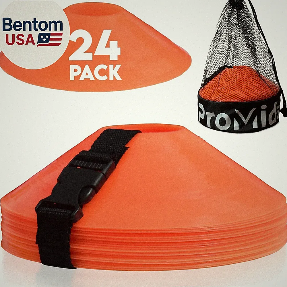 Disc Soccer Cones for Training Kids - 200,100,50 Small Plastic Cones for Sports