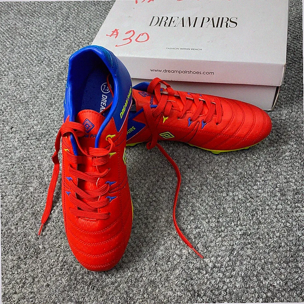 Dream Pairs Cleats Mens Size 7.5 Red/Royal/Lemon/Green Athletic Soccer Baseball