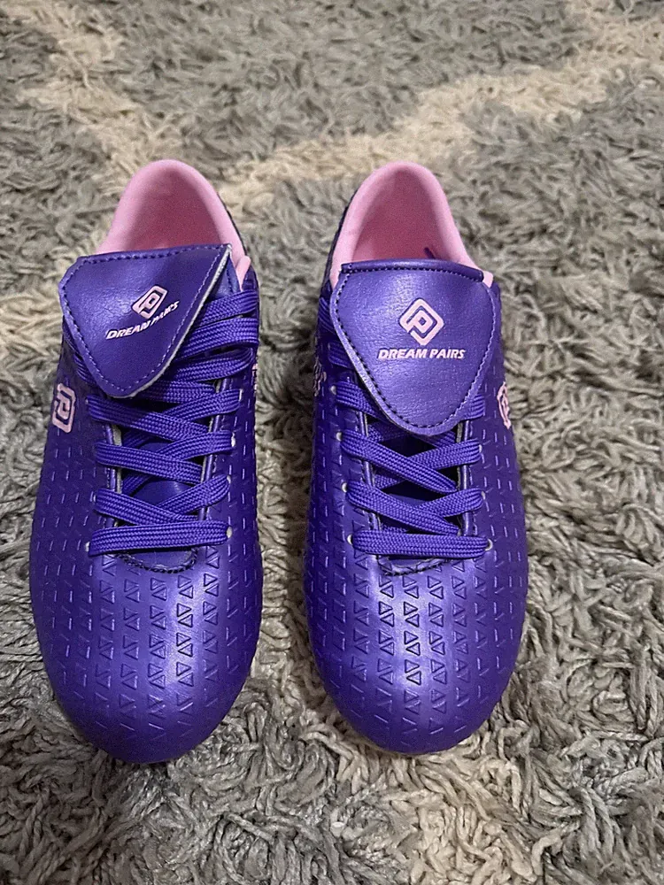 Dream Pairs Girls Youth Soccer Cleats Purple Molded Studs Size 1 NEW
