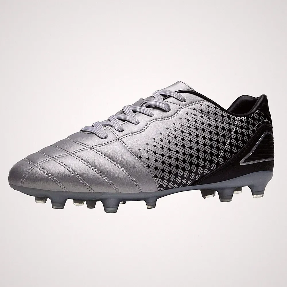 DREAM PAIRS Men's Firm Ground Soccer Cleats Soccer Shoes,Size 9,Silver/Black,...