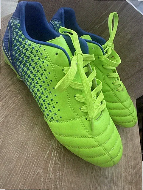 Dream Pairs Superflight-1 Mens Soccer Cleats Size 8 Neon Green Royal