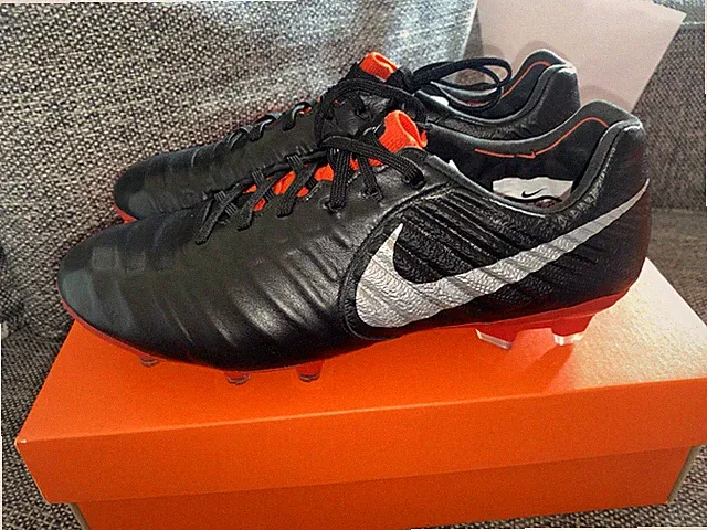 DS Nike Legend 7 Elite FG Black Metallic Silver Soccer Cleats Men’s Size 6.5