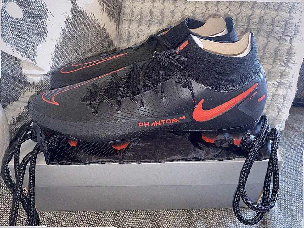 DS Nike Phantom GT Pro DF FG 'Black Chile Red' Soccer Cleats Men’s Size 12.5