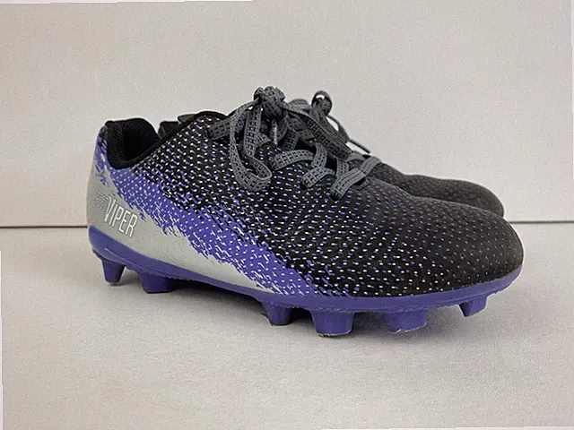 DSG Girls Soccer Cleats "Speed Viper" Purple/Silver/Black Size 1