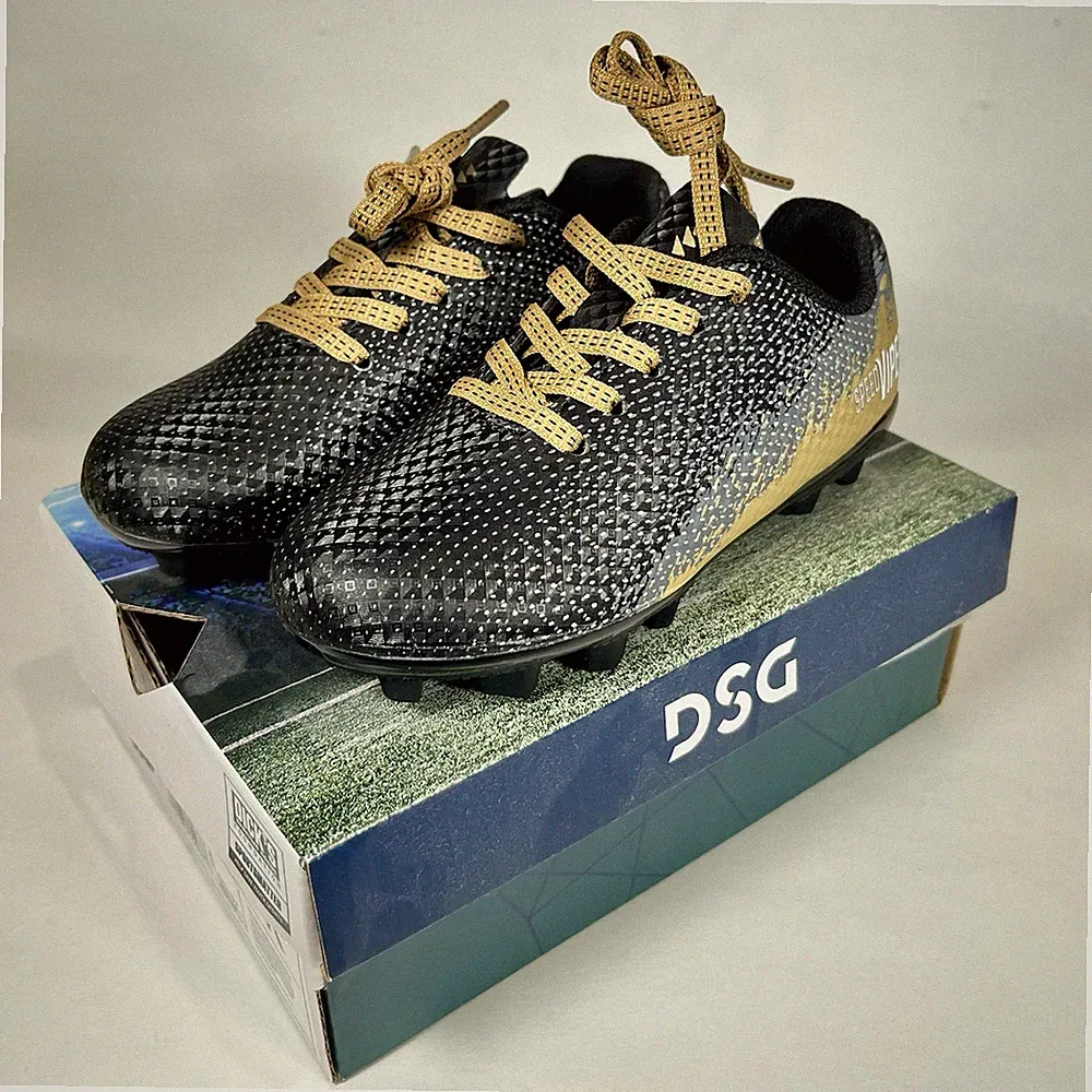 DSG Kids' Speed Viper Multi Sport Cleats Black/Gold Size 9k kids NWT Soccer