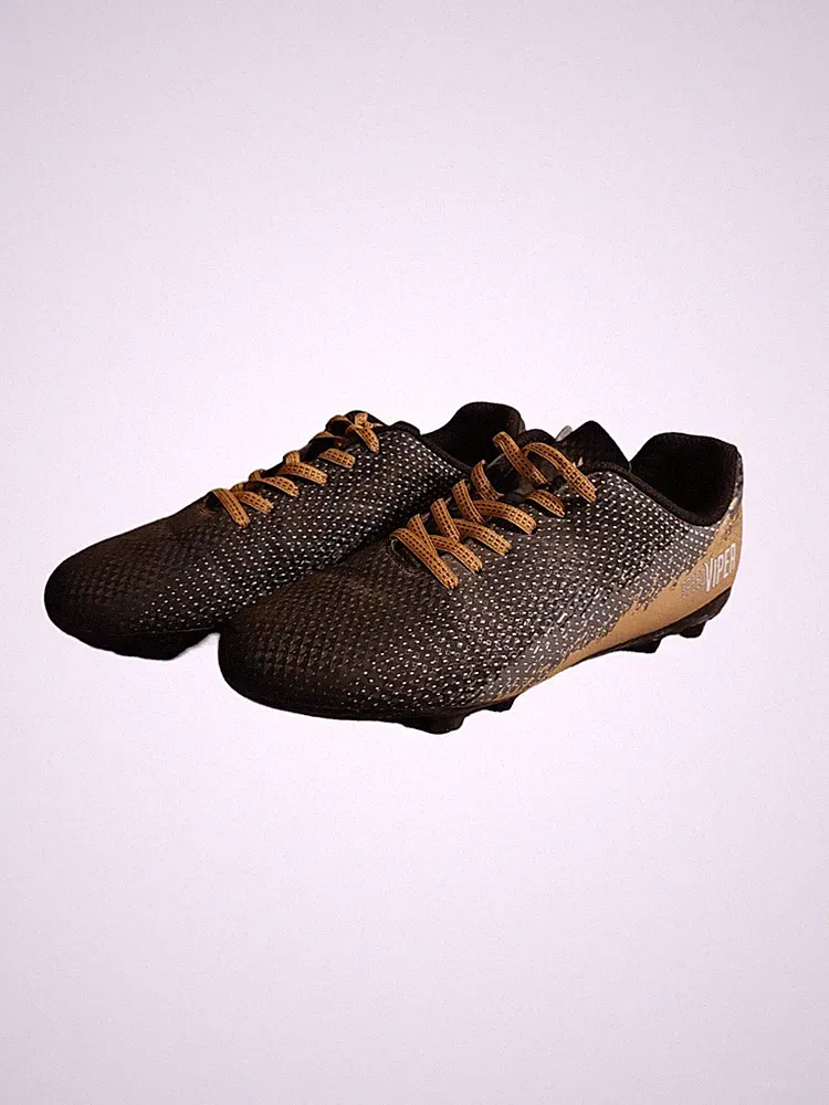 DSG Kids Unisex Speed Viper Soccer Cleats Athletic Shoes Gold Black Size 5