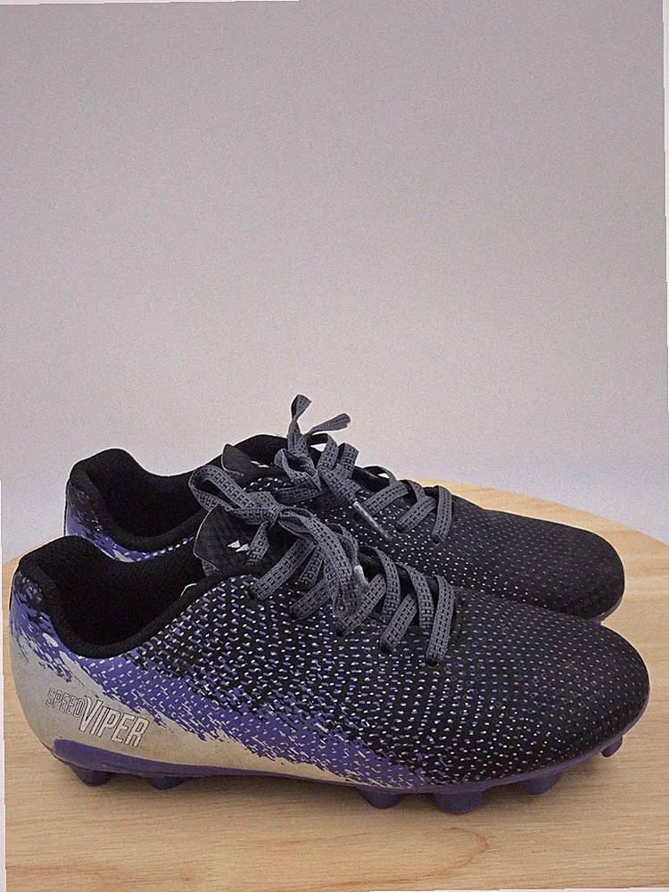 DSG Silver Purple Speed Viper Soccer Cleats Big Kids Girls Sz 2