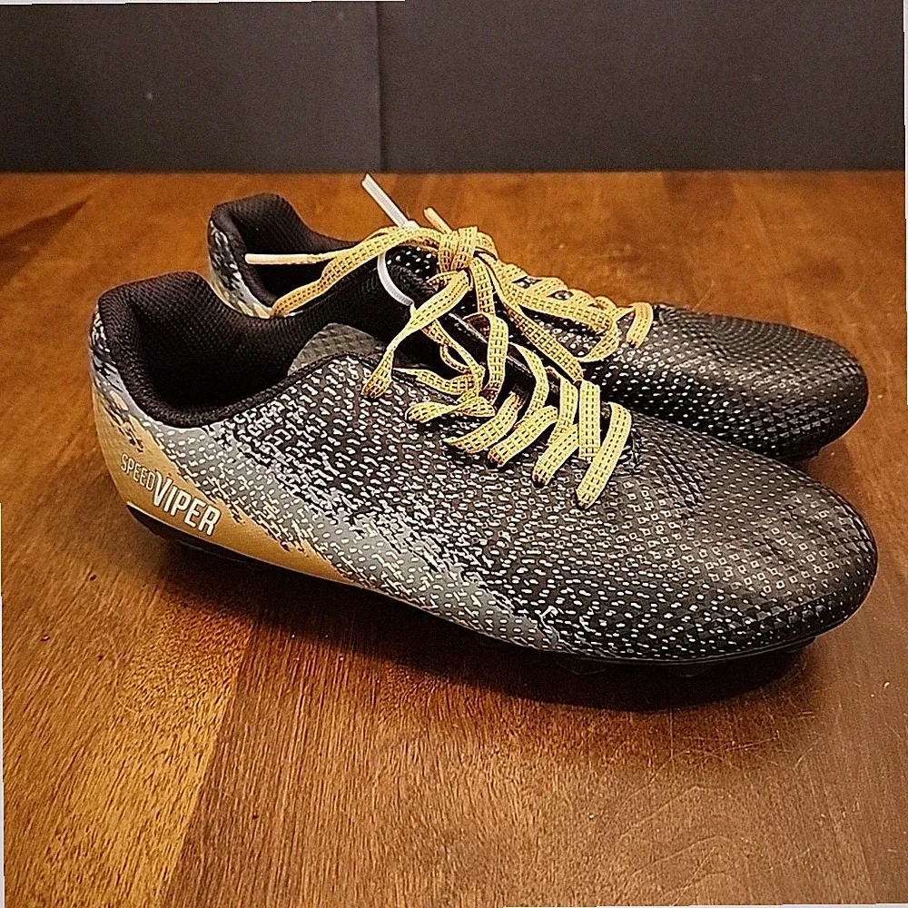 DSG Soccer Cleats Shoes Size 5.5 Speed Viper Black/Gold