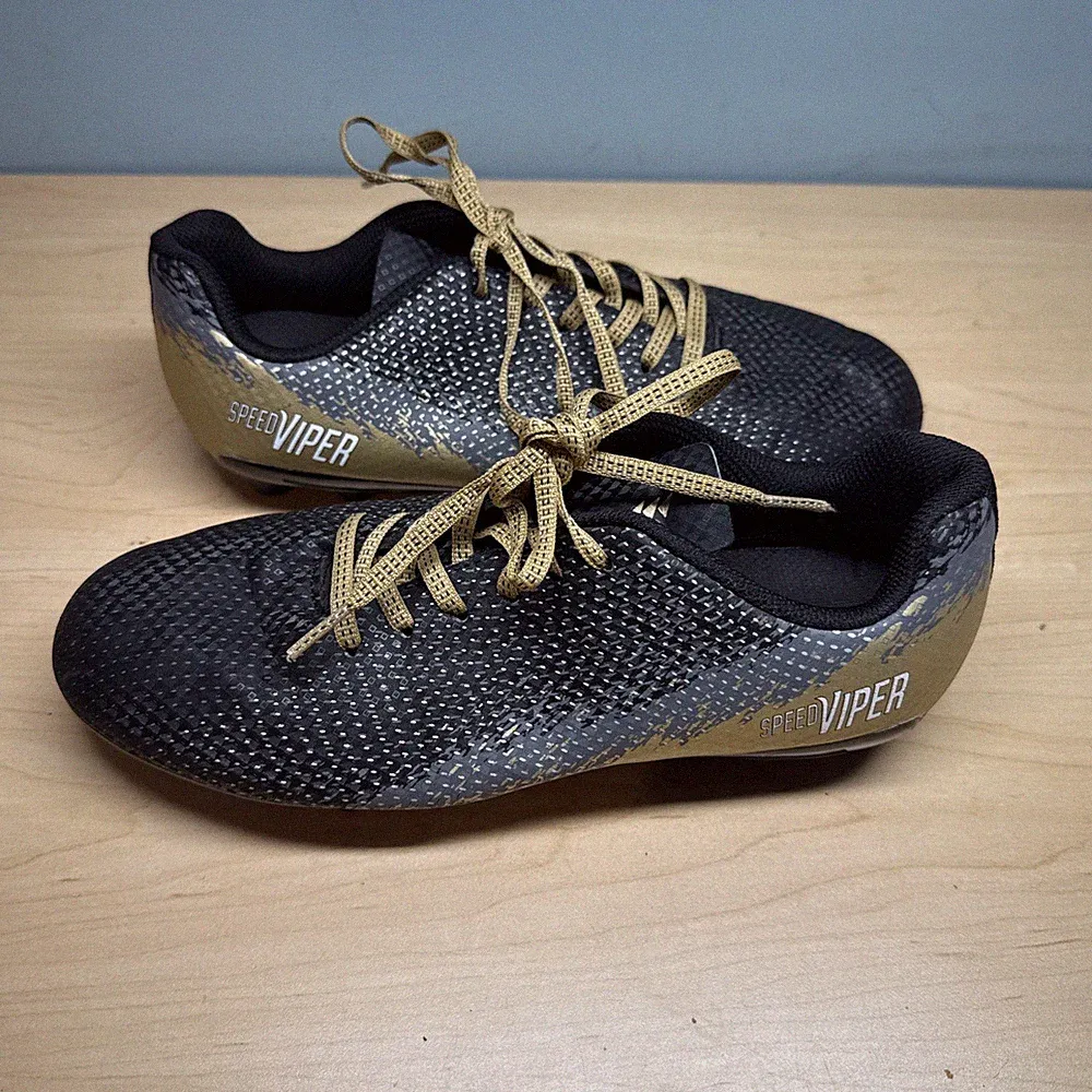 DSG Soccer Cleats Shoes Size 6 Speed Viper Black/Gold