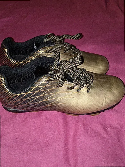 DSG Soccer Cleats Speed Toddler Size 11K Kids Gold Black Youth